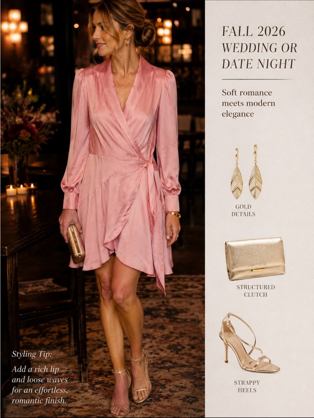 Pink Wrap Dress - Hudson North